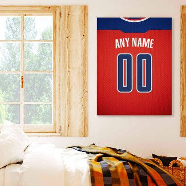 Washington Jersey Custom Canvas Print Wall Art for Boy Girl Men Women Basketball Personalized Canvas Art